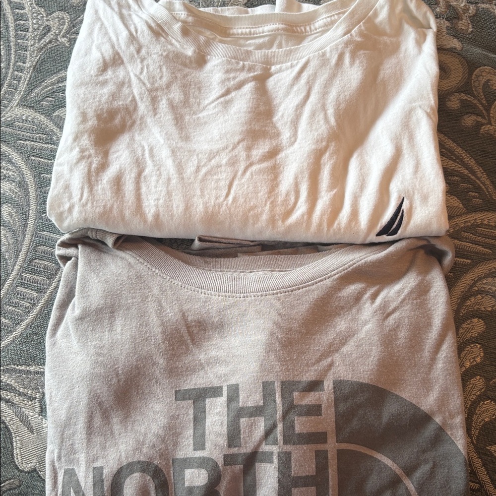 The North Face White and Gray Tee Duo